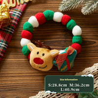 HKM-8877373 Festive Plush Christmas Pet Collars - Santa, Tree, Elk, Candy & Shoes