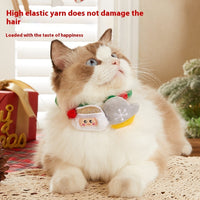 HKM-8877373 Festive Plush Christmas Pet Collars - Santa, Tree, Elk, Candy & Shoes