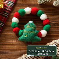 HKM-8877373 Festive Plush Christmas Pet Collars - Santa, Tree, Elk, Candy & Shoes