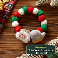HKM-8877373 Festive Plush Christmas Pet Collars - Santa, Tree, Elk, Candy & Shoes