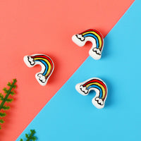 HKM-887763 Ceramic Rainbow Scattered Beads for DIY Ornament Crafting