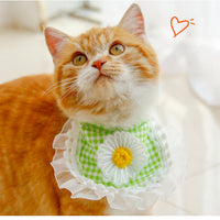 HKM-8877757 Pet Saliva Towel in Plaid Cotton - Available in Daisy Pink, Green, and Blue, Sizes S & M