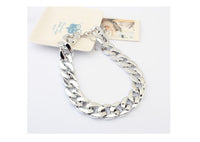 HKM-8878013 Monochrome Dog Collar Necklace for Small and Medium Pets - Tuhao Gold, Platinum, Rose Gold - 35cm with Extension Chain
