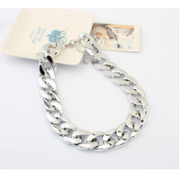 HKM-8878013 Monochrome Dog Collar Necklace for Small and Medium Pets - Tuhao Gold, Platinum, Rose Gold - 35cm with Extension Chain