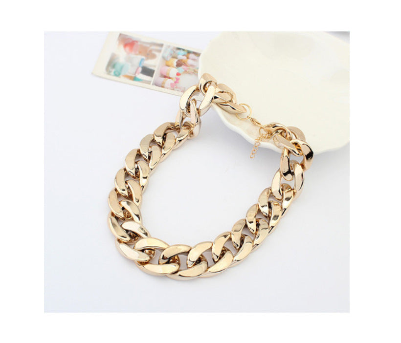 HKM-8878013 Monochrome Dog Collar Necklace for Small and Medium Pets - Tuhao Gold, Platinum, Rose Gold - 35cm with Extension Chain