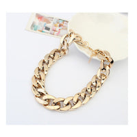 HKM-8878013 Monochrome Dog Collar Necklace for Small and Medium Pets - Tuhao Gold, Platinum, Rose Gold - 35cm with Extension Chain