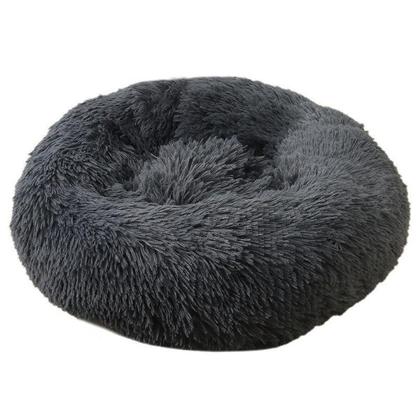 HKM-887827 Soft Plush Round Pet Bed - Removable & Washable Cushion for Winter Comfort - Available in Multiple Colors and Sizes