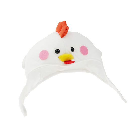 HKM-8880189 Cute Dog Hat for Stylish Pet Headwear - White Polyester, Sizes Large & Medium