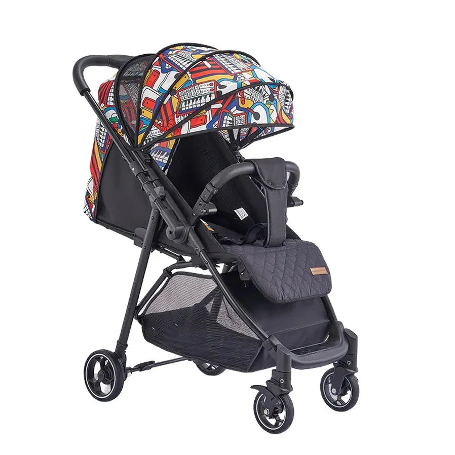HKM-888019 Reversible Newborn Stroller with Adjustable Armrests, Sunroof Sunshade, for 0-3 Years