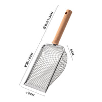 HKM-8881341 Stainless Steel Cat Litter Shovel with Fine Mesh Options for Efficient Sand Leakage