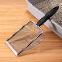 HKM-8881341 Stainless Steel Cat Litter Shovel with Fine Mesh Options for Efficient Sand Leakage