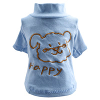 HKM-8881725 Happy Puppy Bottoming Shirt for Pets - Blue and Yellow, Polyester Fabric, Various Sizes Available