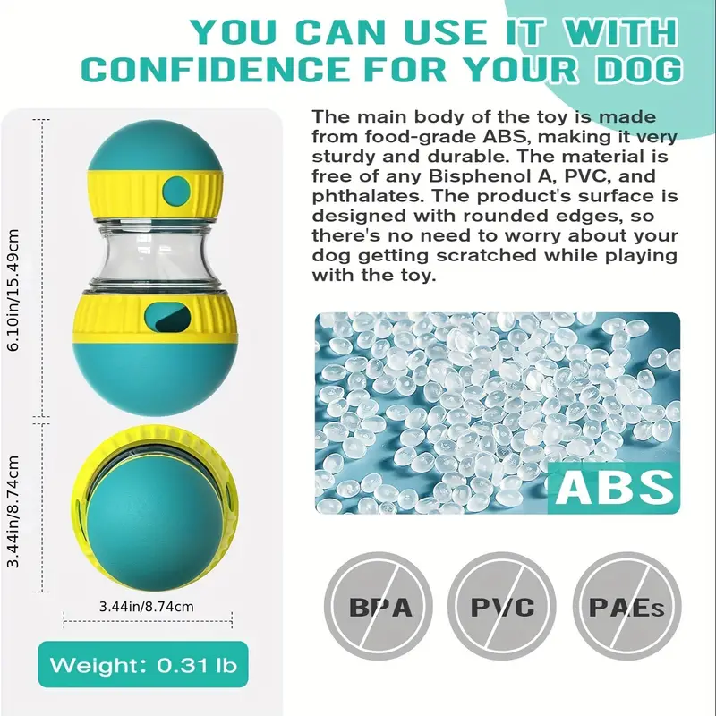 HKM-8882621 Adjustable Interactive Treat Dispenser for Dogs - Slow Feeder and Puzzle Toy for Mental Stimulation and Exercise