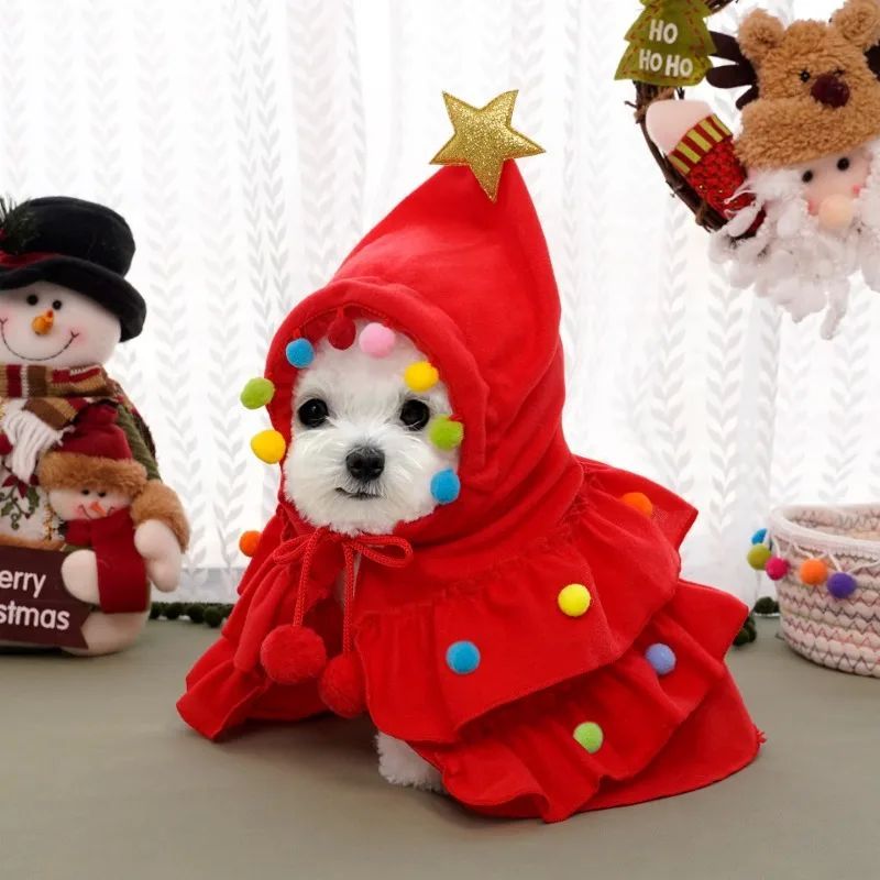 HKM-8882749 Cozy Autumn and Winter Pet Cloak - Two Color Shawl for Dogs