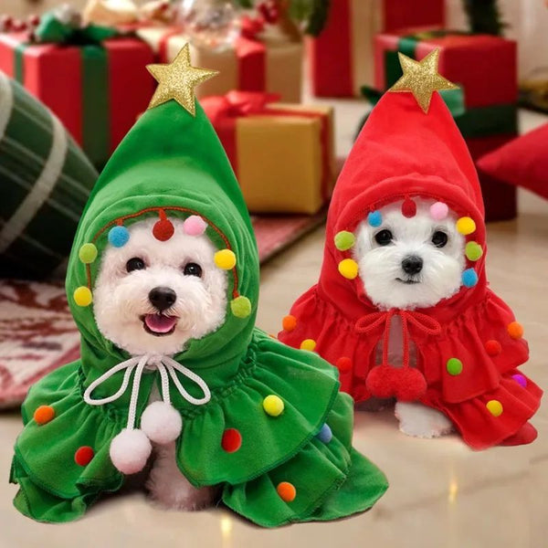 HKM-8882749 Cozy Autumn and Winter Pet Cloak - Two Color Shawl for Dogs
