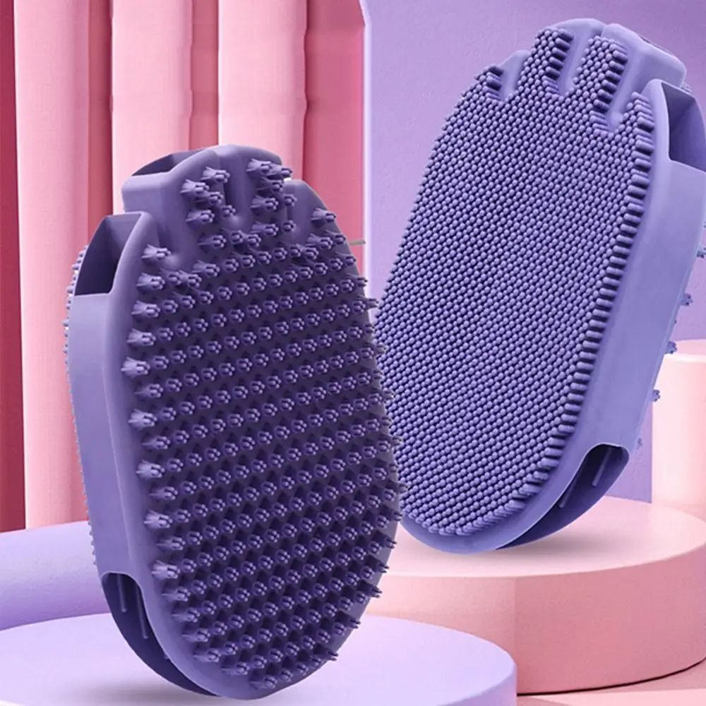 HKM-8883005 Soft Bristle Dual-Sided Pet Massage and Shampoo Brush for Dogs and Cats