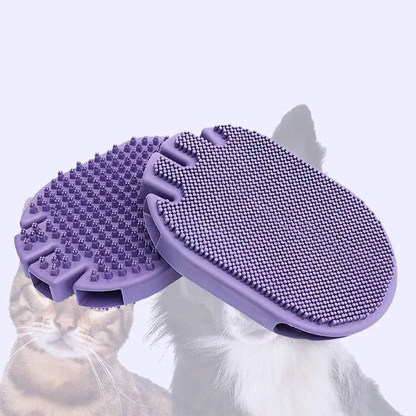 HKM-8883005 Soft Bristle Dual-Sided Pet Massage and Shampoo Brush for Dogs and Cats