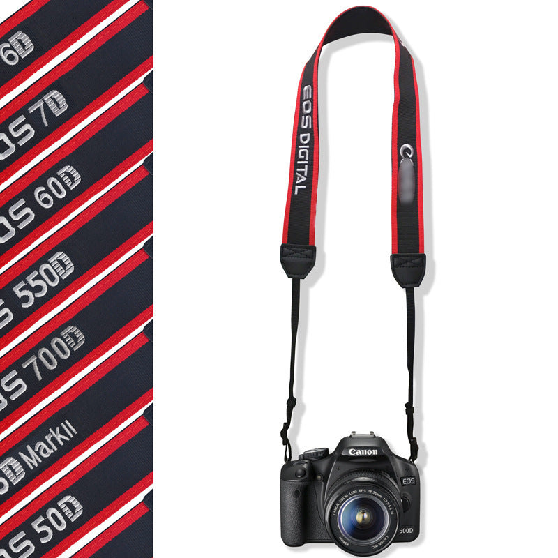 HKM-888339 SLR Camera Embroidery Strap - Adjustable Neoprene for Canon, Nikon, Sony, Fuji DSLR Cameras