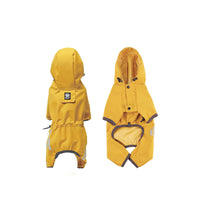 HKM-8883517 Waterproof Dog Raincoat in Lake Blue, Rose Red, and Turmeric - Available in S, M, L, XL, 2XL
