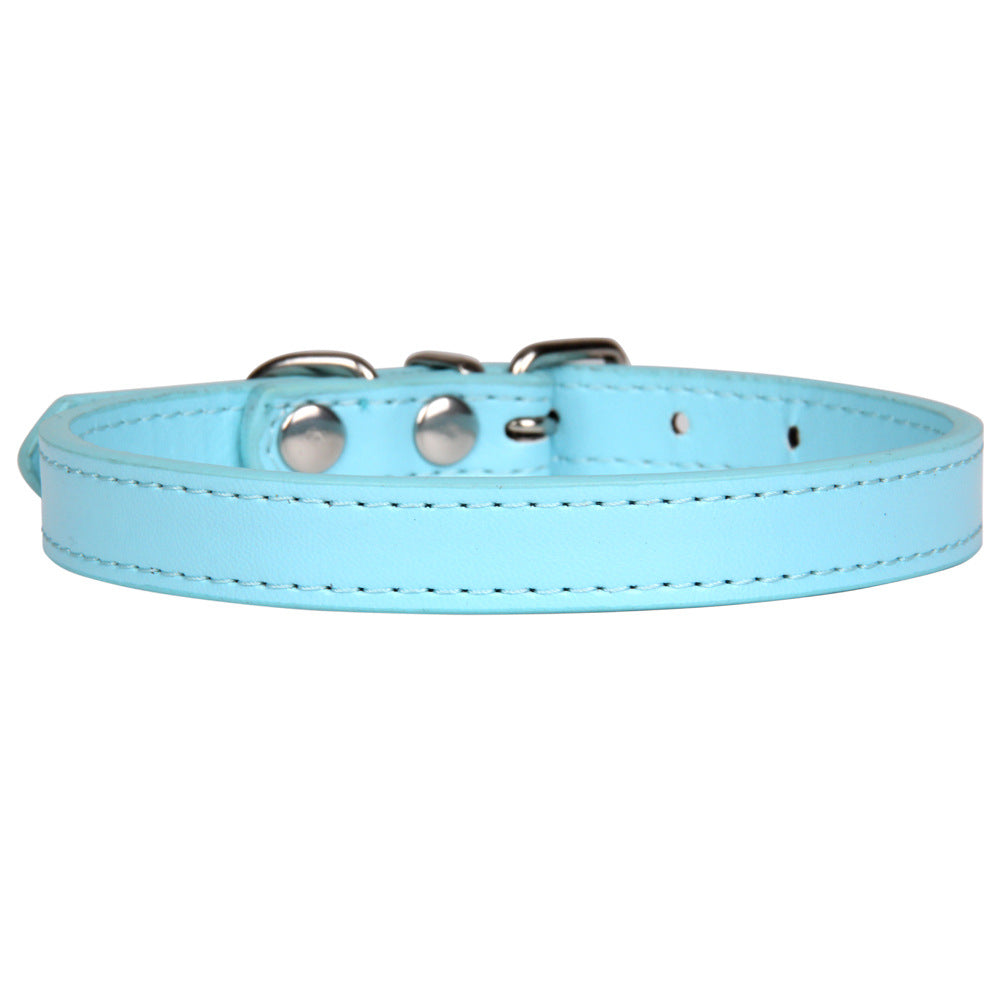 HKM-8884925 Durable PU Large Dog Leash and Collar Set with Wire Buckle for Dogs and Cats