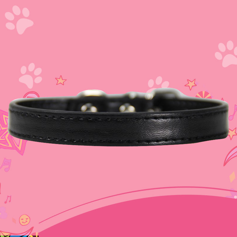 HKM-8884925 Durable PU Large Dog Leash and Collar Set with Wire Buckle for Dogs and Cats