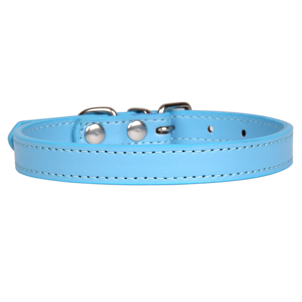 HKM-8884925 Durable PU Large Dog Leash and Collar Set with Wire Buckle for Dogs and Cats