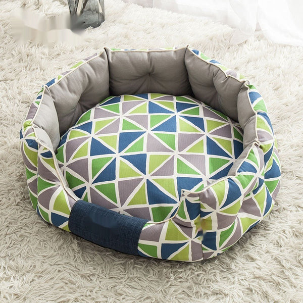HKM-8885181 Round Winter Warm Dog and Cat Mattress - Removable and Washable Pet Bed in Multiple Colors and Sizes