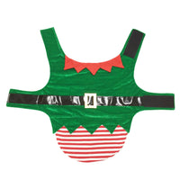HKM-8885309 Festive Green Elf Dog Costume for Christmas - Adjustable Size, Cozy Cotton Design