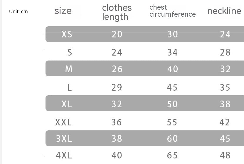 HKM-8886205 Colorful Striped Casual Dog Clothes for All Sizes
