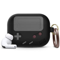 HKM-888659 Silicone Cover Case for AirPods Pro with Classic Game Console Design and Keychain Attachment
