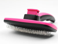 HKM-8886717 Automatic Stainless Steel Pet Grooming Comb for Dogs and Cats with Retractable Self-Cleaning Feature