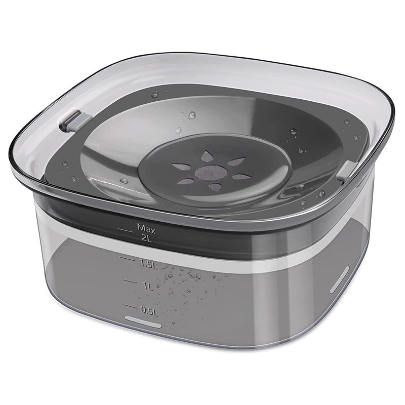 HKM-8887101 Splash-Proof Pet Dog Floating Water Bowl - Adjustable Height & Colorful Options