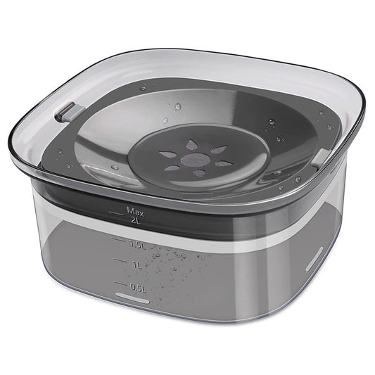 HKM-8887101 Splash-Proof Pet Dog Floating Water Bowl - Adjustable Height & Colorful Options