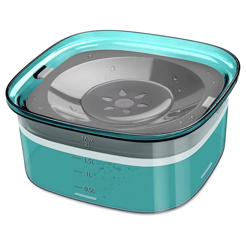 HKM-8887101 Splash-Proof Pet Dog Floating Water Bowl - Adjustable Height & Colorful Options