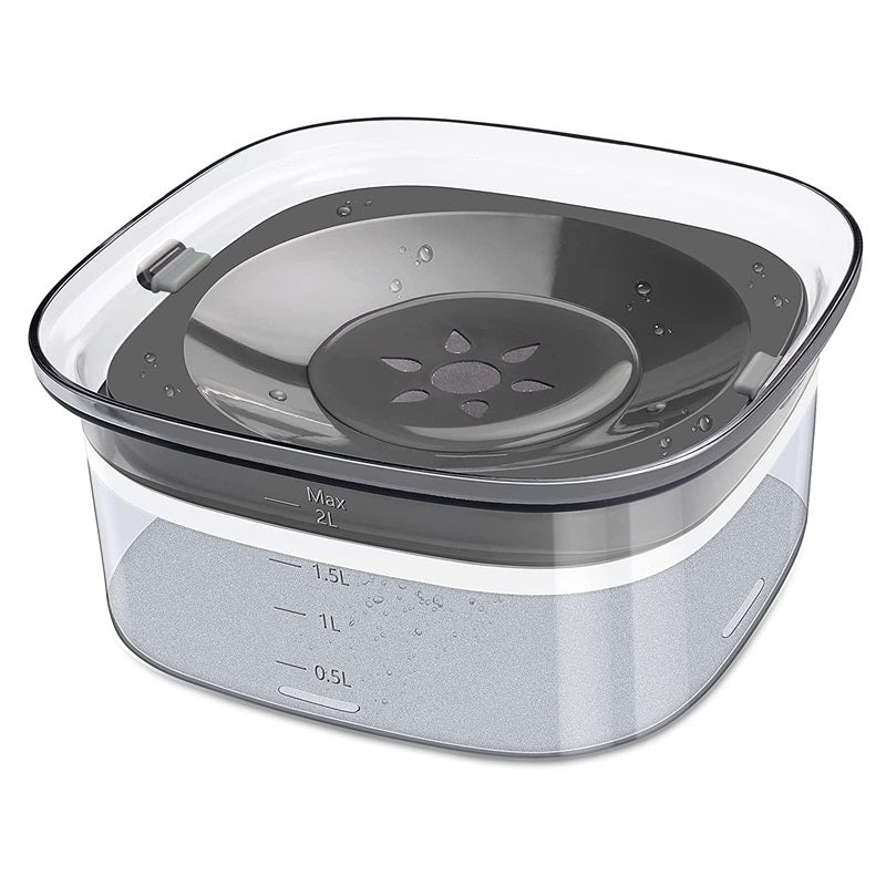 HKM-8887101 Splash-Proof Pet Dog Floating Water Bowl - Adjustable Height & Colorful Options