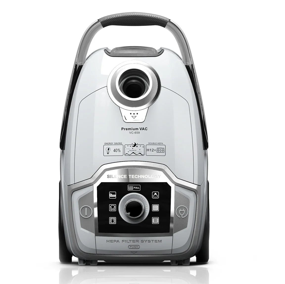 HKM-888723 Big Bag Vacuum Cleaner with LED Display and Remote Control for Quiet Operation