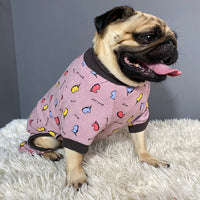 HKM-8887485 Autumn and Winter Four-Legged Cotton Dog Apparel in Milk White and Yellow Lotus Root