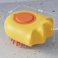 HKM-8888381 Pet Bath Brush with Shampoo Dispenser for Cats and Dogs - 9x8x5.3cm, Lightweight 55g Cleaning Tool