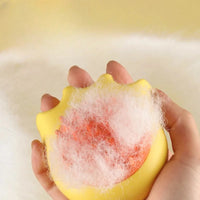 HKM-8888381 Pet Bath Brush with Shampoo Dispenser for Cats and Dogs - 9x8x5.3cm, Lightweight 55g Cleaning Tool
