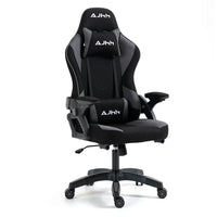 HKM-888851 Adjustable RGB Gaming Chair with Luxury Headrest in White