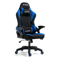 HKM-888851 Adjustable RGB Gaming Chair with Luxury Headrest in White