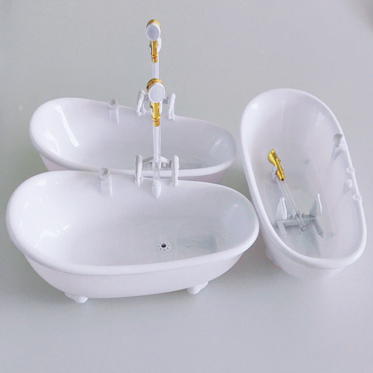 HKM-8888765 Automatic Bathtub Water Circulator Dispenser - Plastic, Powered by 3 AA Batteries, Compact Size 22x11x17cm
