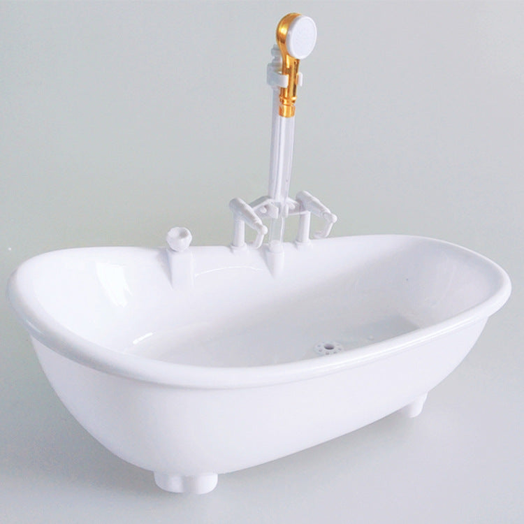 HKM-8888765 Automatic Bathtub Water Circulator Dispenser - Plastic, Powered by 3 AA Batteries, Compact Size 22x11x17cm