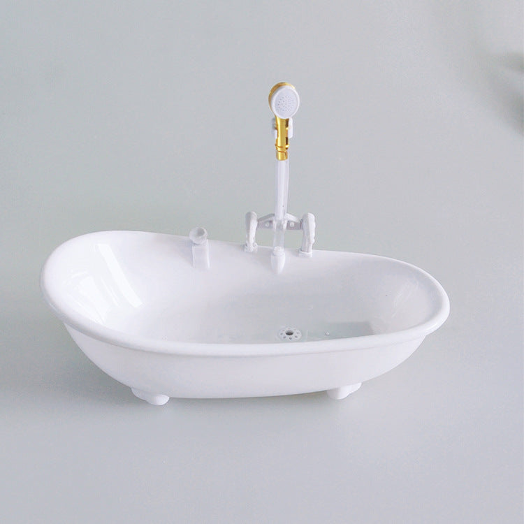 HKM-8888765 Automatic Bathtub Water Circulator Dispenser - Plastic, Powered by 3 AA Batteries, Compact Size 22x11x17cm