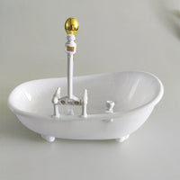 HKM-8888765 Automatic Bathtub Water Circulator Dispenser - Plastic, Powered by 3 AA Batteries, Compact Size 22x11x17cm