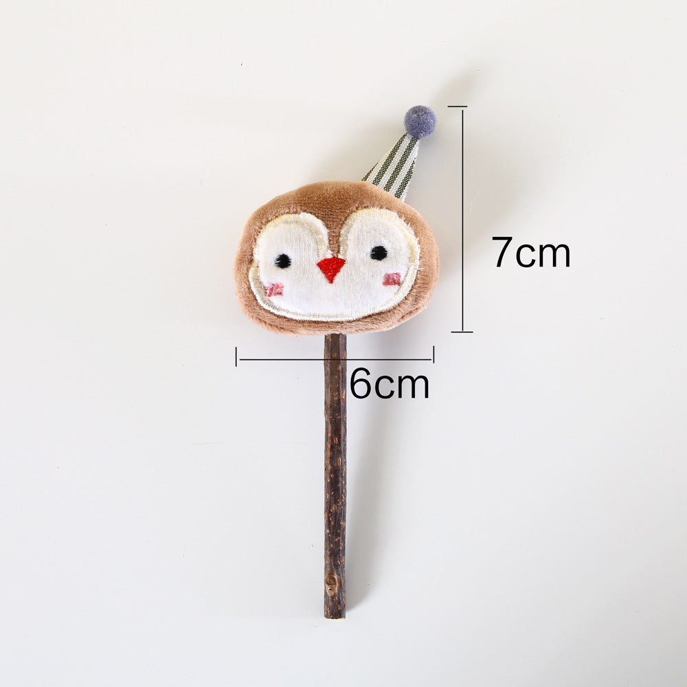 HKM-8889533 Rainbow Plush Chew Toys for Cats - Molar Sticks for Dental Health, Handmade from Natural Materials