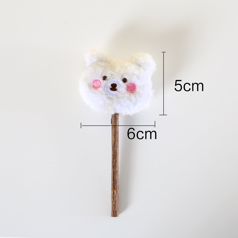 HKM-8889533 Rainbow Plush Chew Toys for Cats - Molar Sticks for Dental Health, Handmade from Natural Materials
