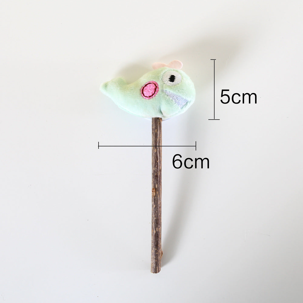 HKM-8889533 Rainbow Plush Chew Toys for Cats - Molar Sticks for Dental Health, Handmade from Natural Materials