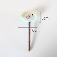 HKM-8889533 Rainbow Plush Chew Toys for Cats - Molar Sticks for Dental Health, Handmade from Natural Materials