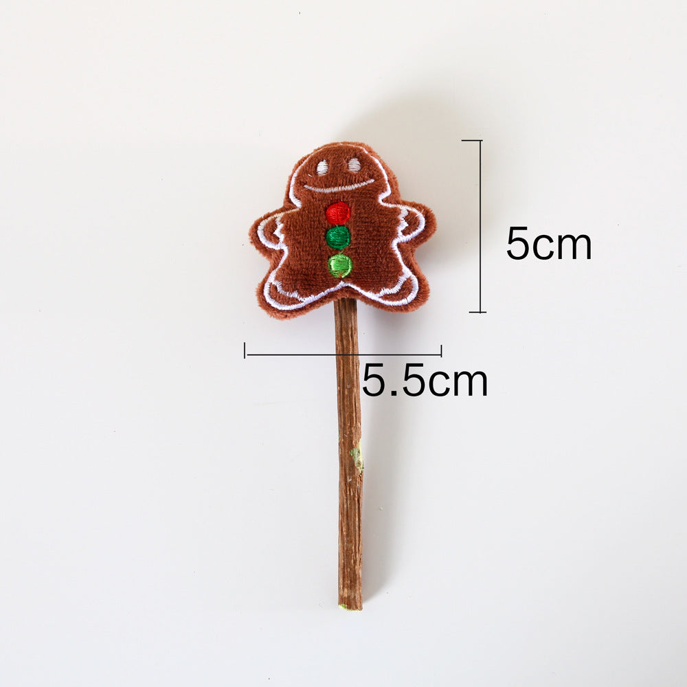 HKM-8889533 Rainbow Plush Chew Toys for Cats - Molar Sticks for Dental Health, Handmade from Natural Materials